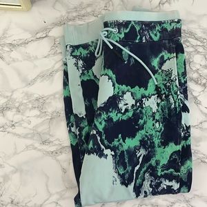 Joy Lab Green Purple Blue Marbled Galaxy Tie Dye sweatpants M